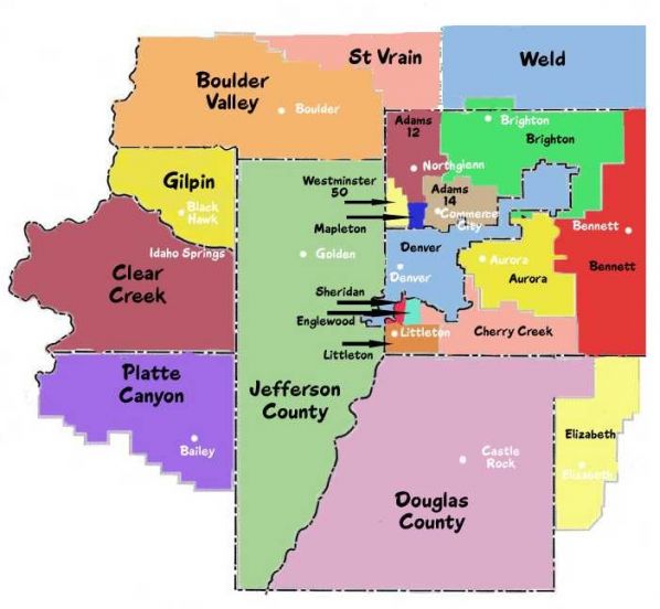 Littleton School District Map Colorado